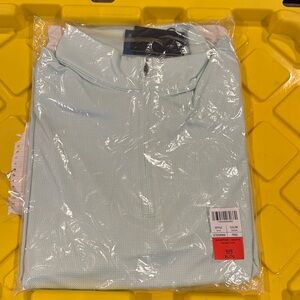 New Greg Norman Voyage 1/4 Zip Color FRSC Beautiful Mint Green Pullover